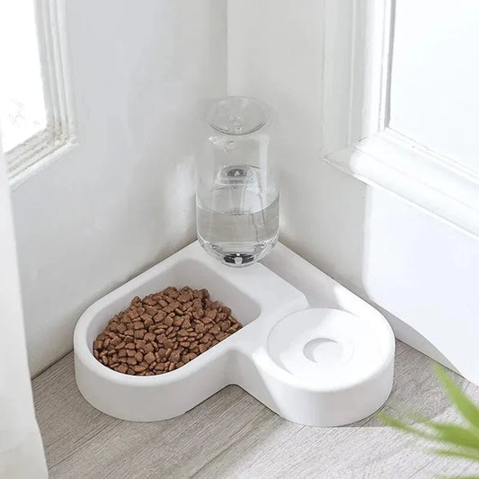 Estación doble para comida y agua de mascotas