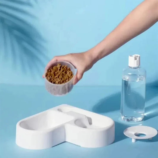Estación doble para comida y agua de mascotas
