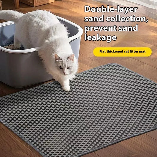 Alfombrilla impermeable atrapa arena para caja de arena de gato
