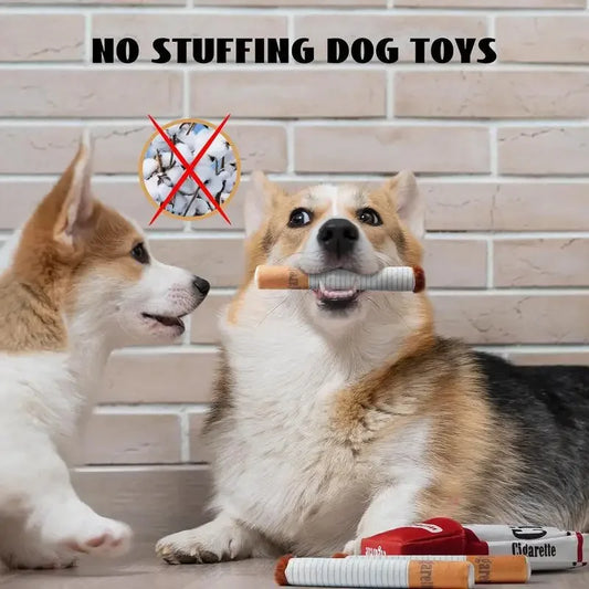 Juguete de Peluche para Perro con Sonido de Cigarrillo Divertido